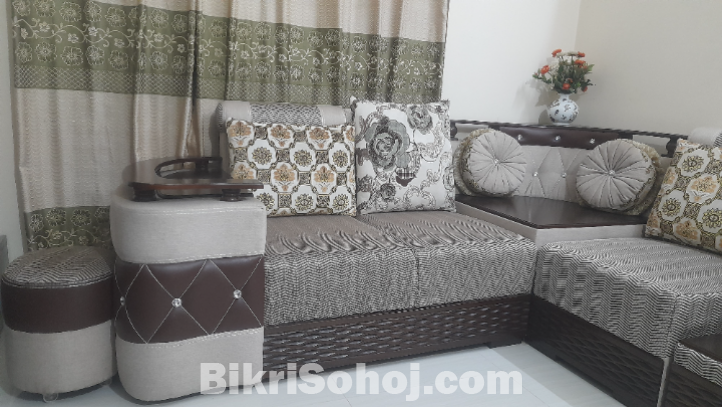 চাইনীজ কর্নার সোফা (২+২+১+C+D) -- ASIAN Furniture